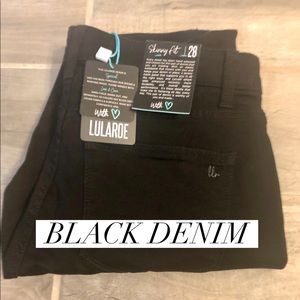 LulaRoe Black Denim NWT Size 28